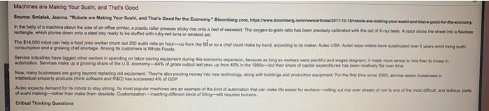  please answer questions 2, 3, & 4 Machines are Making Your