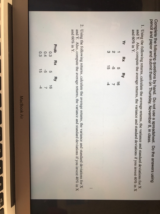  How do I solve these by hand? Thanks Complete the following