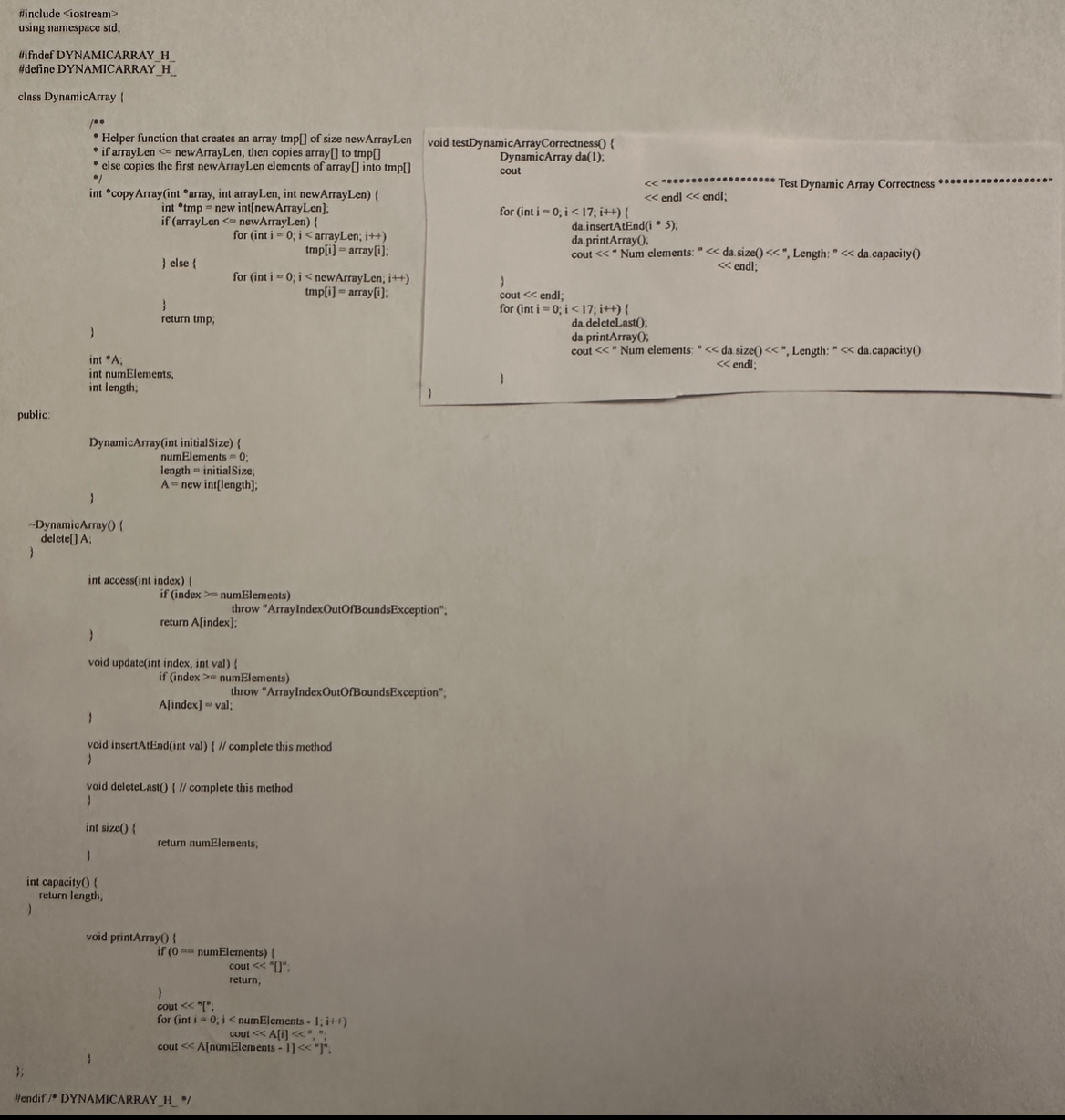  C++ Data Structures: Please follow the pictured code IOT complete the