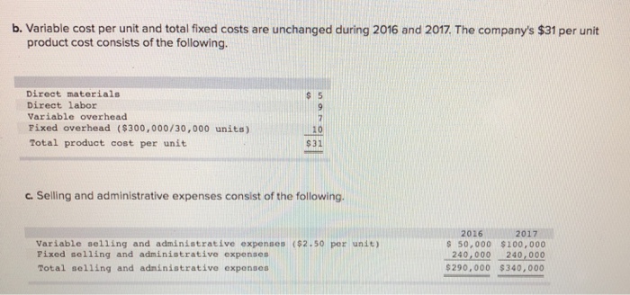 absorption costing income (two consecutive years) LO P2, P3 The following information