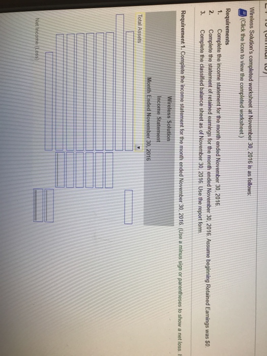  (Click the icon to view the completed worksheet.) 1. Complete the