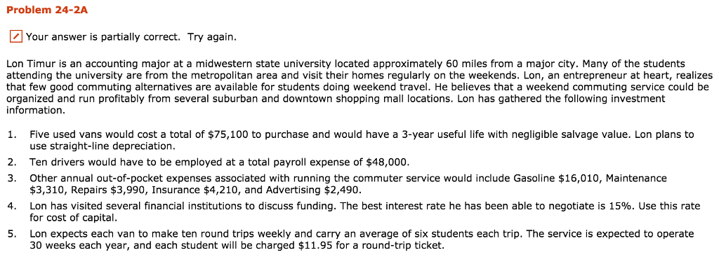 Need help with part B! what is the annual rate of return?