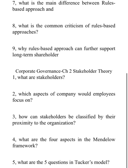  7, what is the main difference between Rules- based approach and