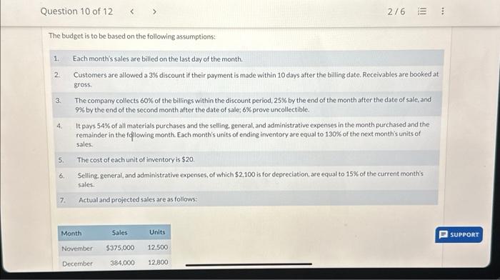 products. The controller is responsible for preparing the master budget and has