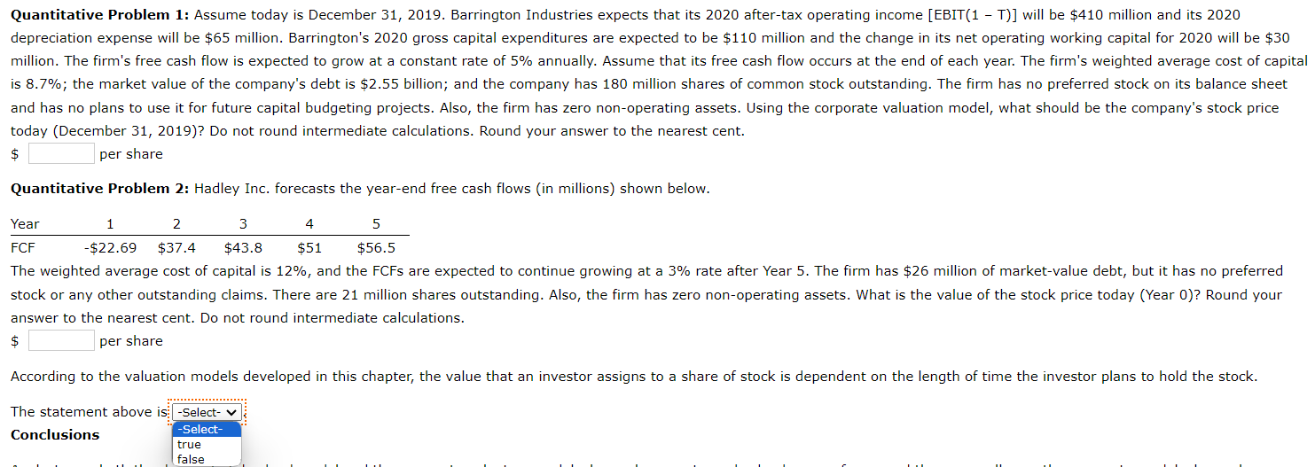  today (December 31, 2019)? Do not round intermediate calculations. Round your