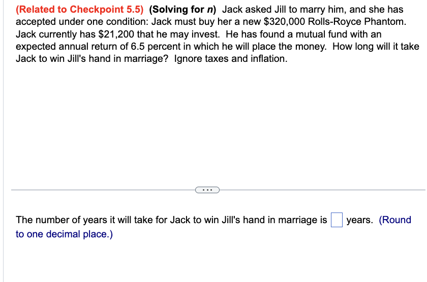  (Related to Checkpoint 5.5) (Solving for n ) Jack asked Jill