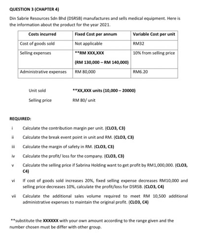 Solve part (v) to part (vii) QUESTION 3 (CHAPTER 4) Din