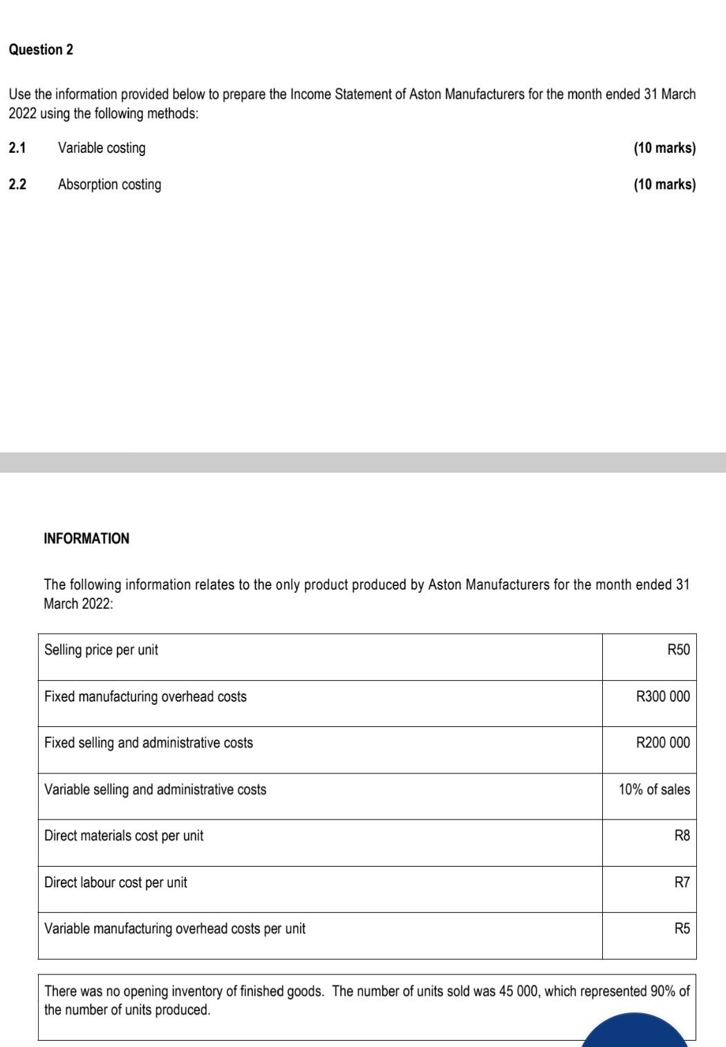 Please assist in answering the questions below Question 2 Use the