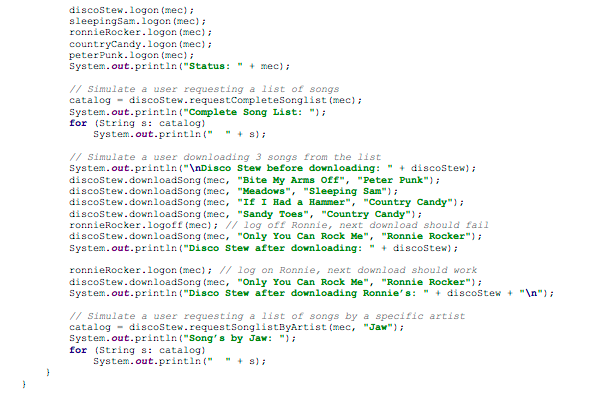 public String getTitle public String getArtist public int getDuration return title; return