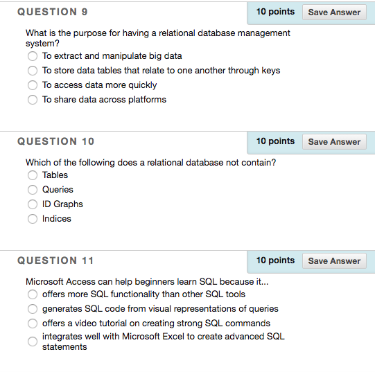  QUESTION 9 10 points Save Answer What is the purpose for