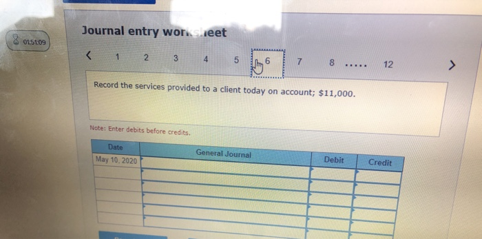 of defective office supplies purchased on Hay 4. 10 Provided services to