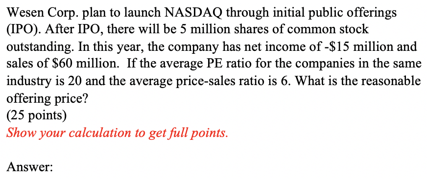  Wesen Corp. plan to launch NASDAQ through initial public offerings (IPO).