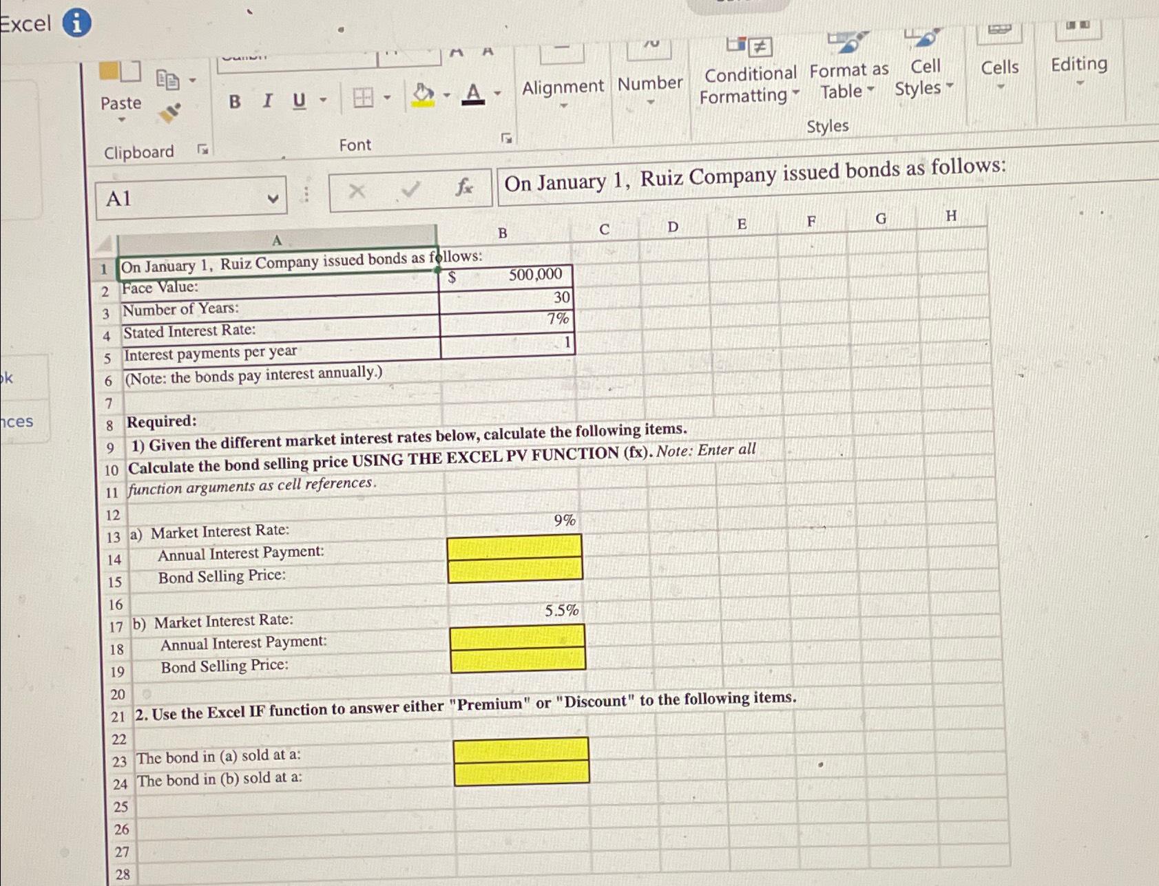  A1 Font Conditional Format as Cell Cells Editing Formatting - Table