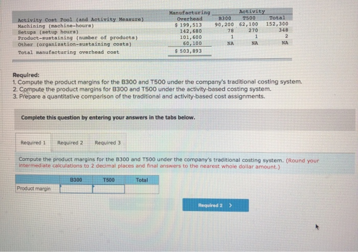 LO7-5) Hi-Tek Manufacturing, Inc., makes two types of Industrial component parts--the B300