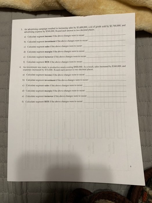 for a segment and the effect en each when the variables are