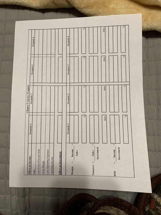 changed The manager of the Winston Company faced the folloing data for