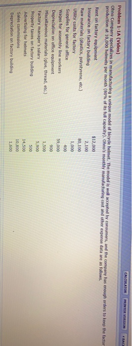  CALCULATOR PRINTER VERSION 4 BACH Problem 1-1A (Video) Ohno Company specializes