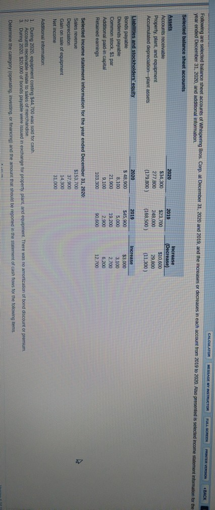  CALCULATOR MESSAGE MY INSTRUCTOR FULL SCREEN PRINTER VERSION *BACK Following are