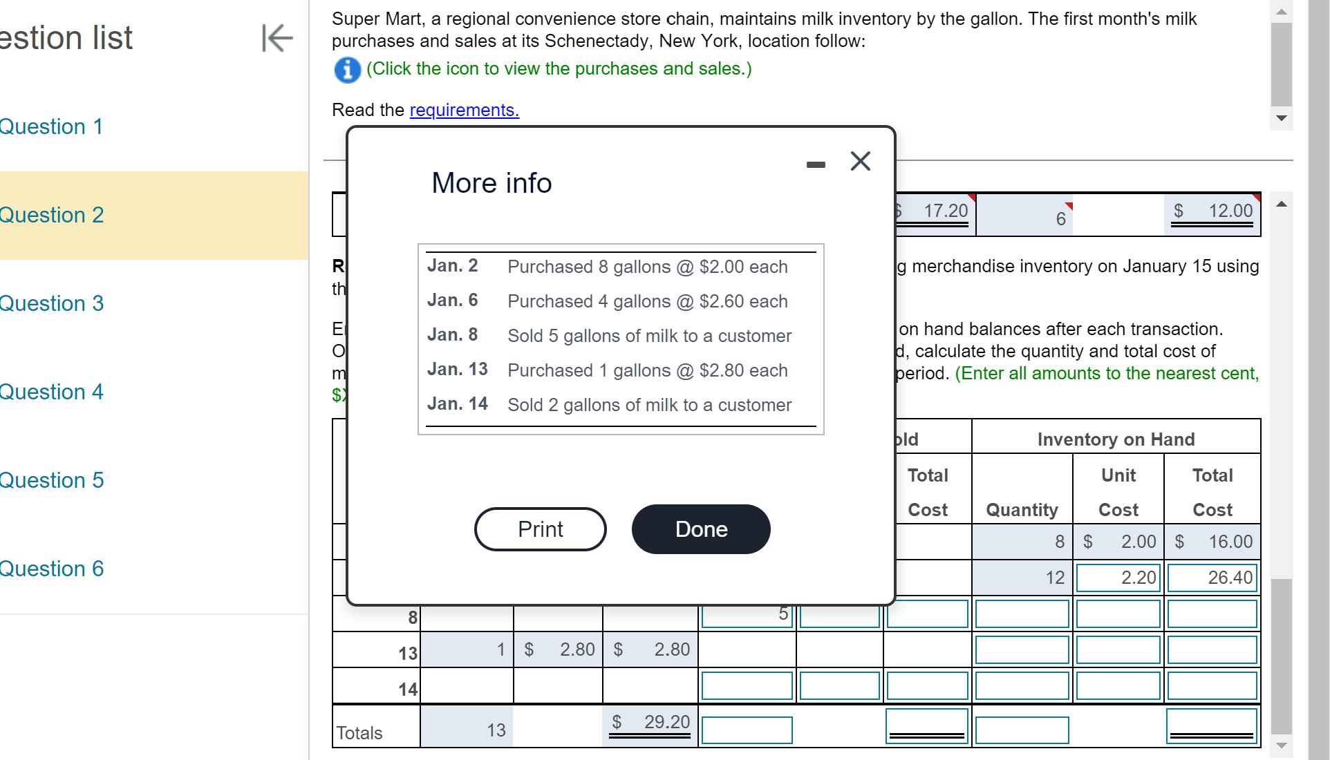 Requirement 3. Determine the amount that would be reported in ending merchandise