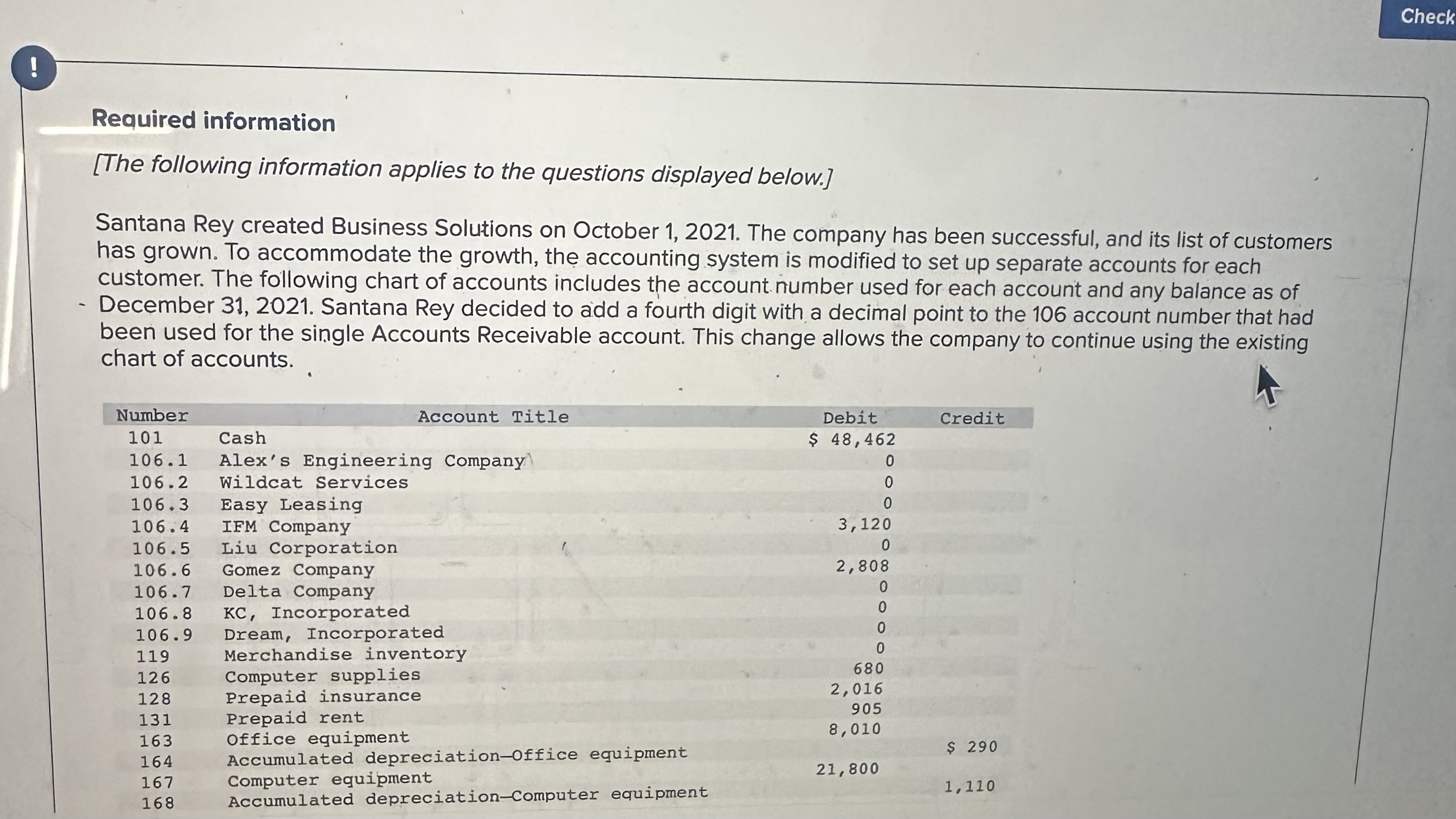  Required information Prepare a 6-column work sheet that includes the unadjusted