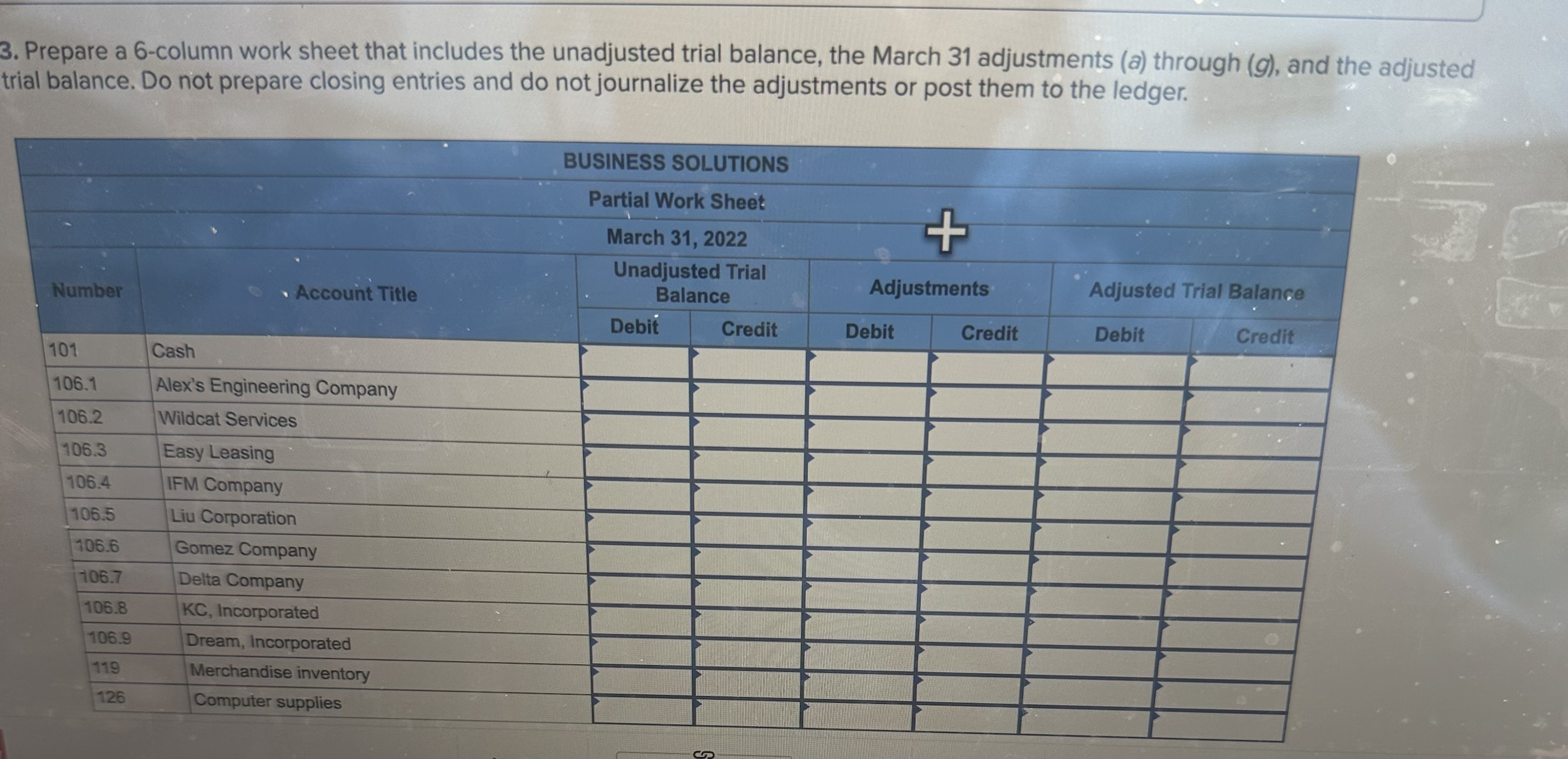 Computer services revenue 415 Sales 502 Sales returns and allowances 612 Sales