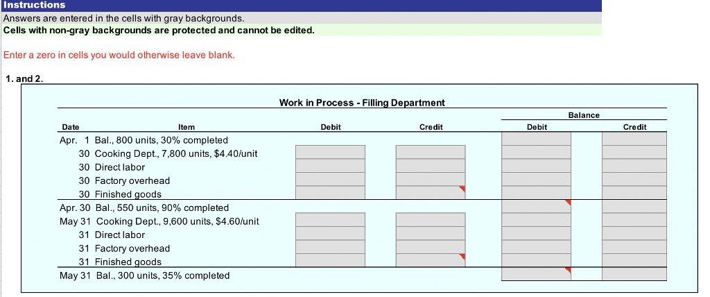 production reports Hearty Soup Co. uses a process cost system to record
