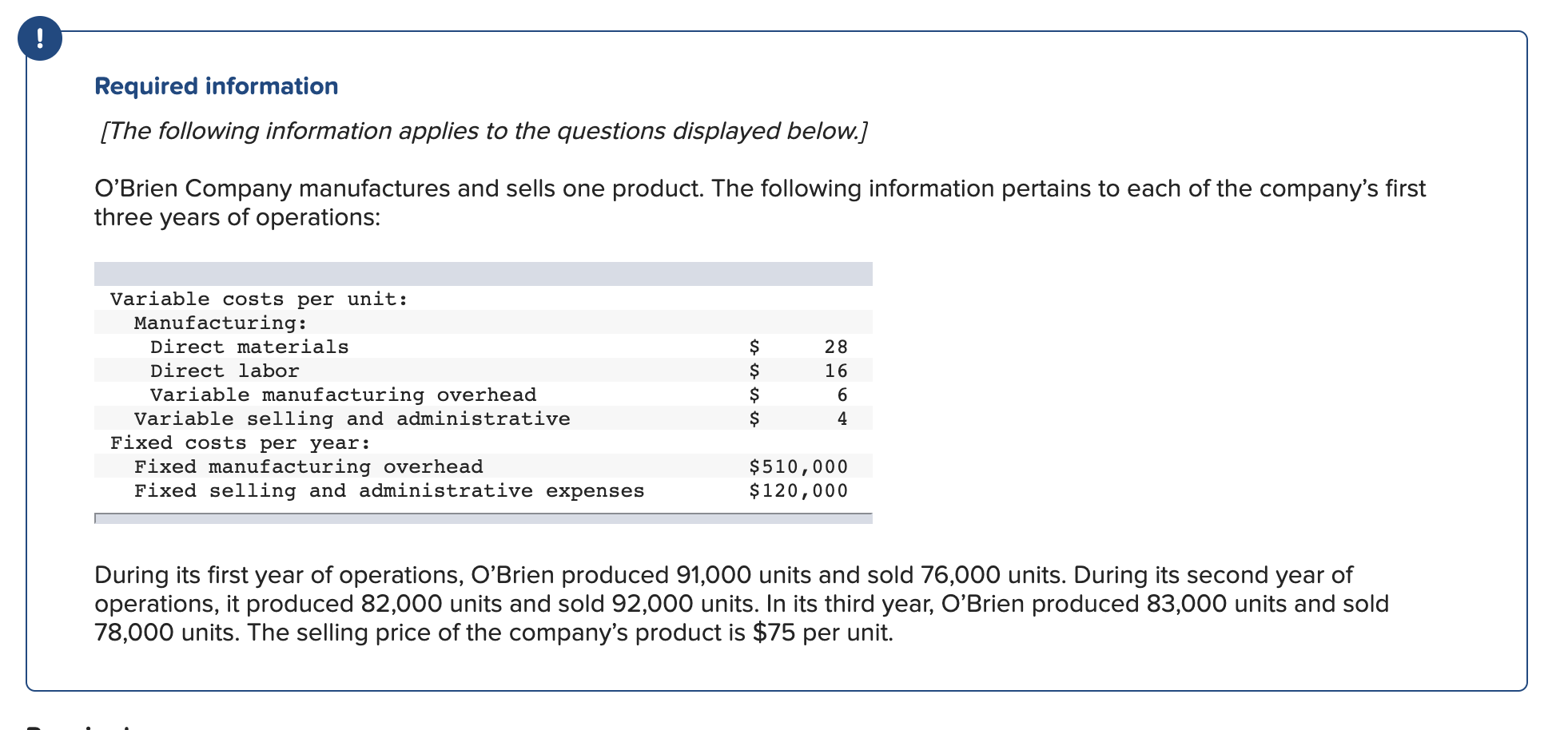  Please answer req 1 Required information (The following information applies to