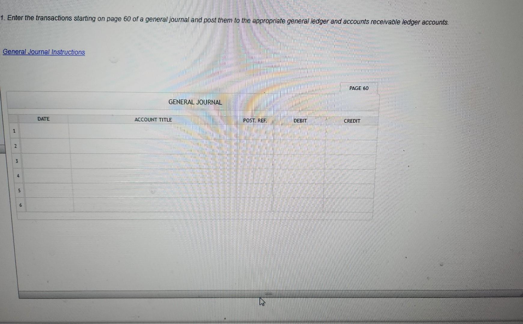 transactions to the general ledger. 2. Post the transactions to the accounts