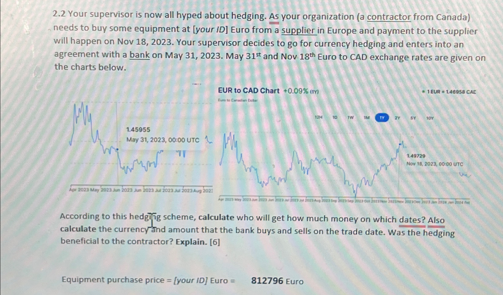  2.2 Your supervisor is now all hyped about hedging. As your