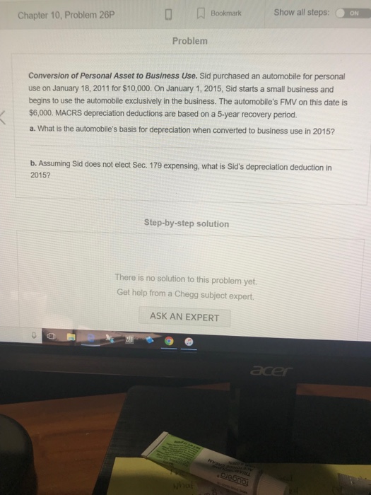  Bookmark Show all steps: ON Chapter 10, Problem 26P Problem Conversion
