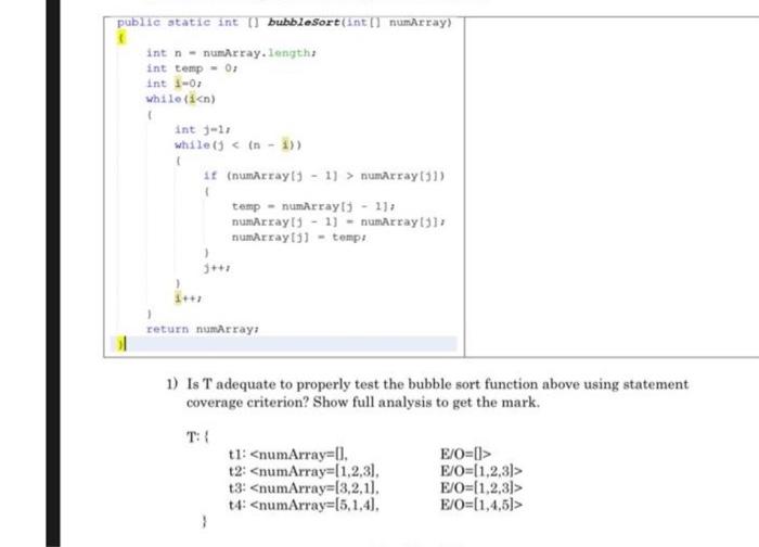 show me the phase and steps for each test case in statement