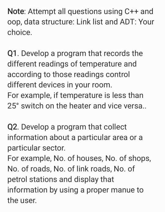 please give complete answer as the note is given.the prgoram should be