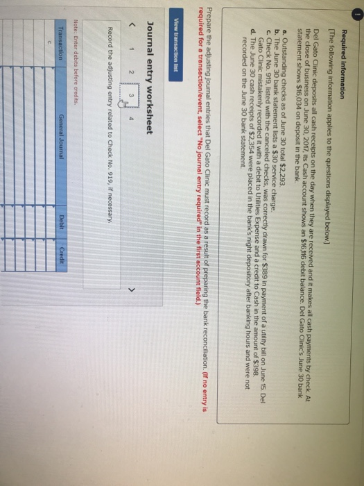 are received and it makes all cash payments by check. At the