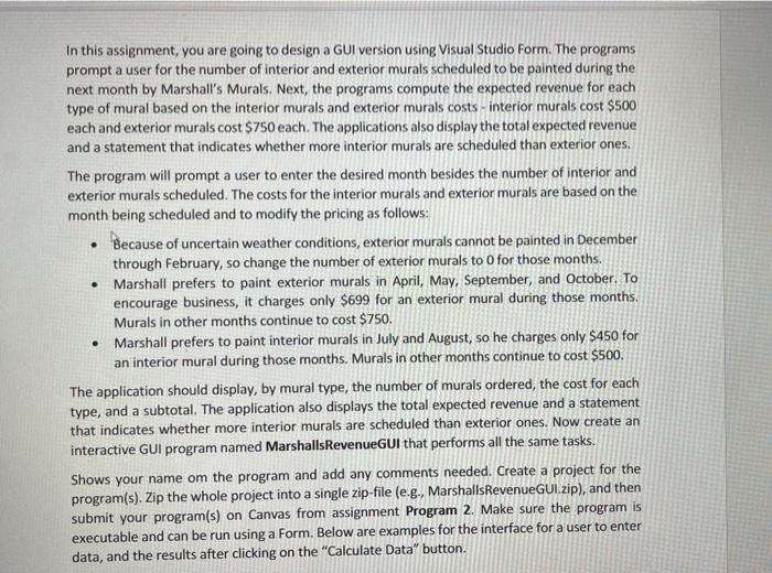 this is using visual studio 7.1 In this assignment, you are going