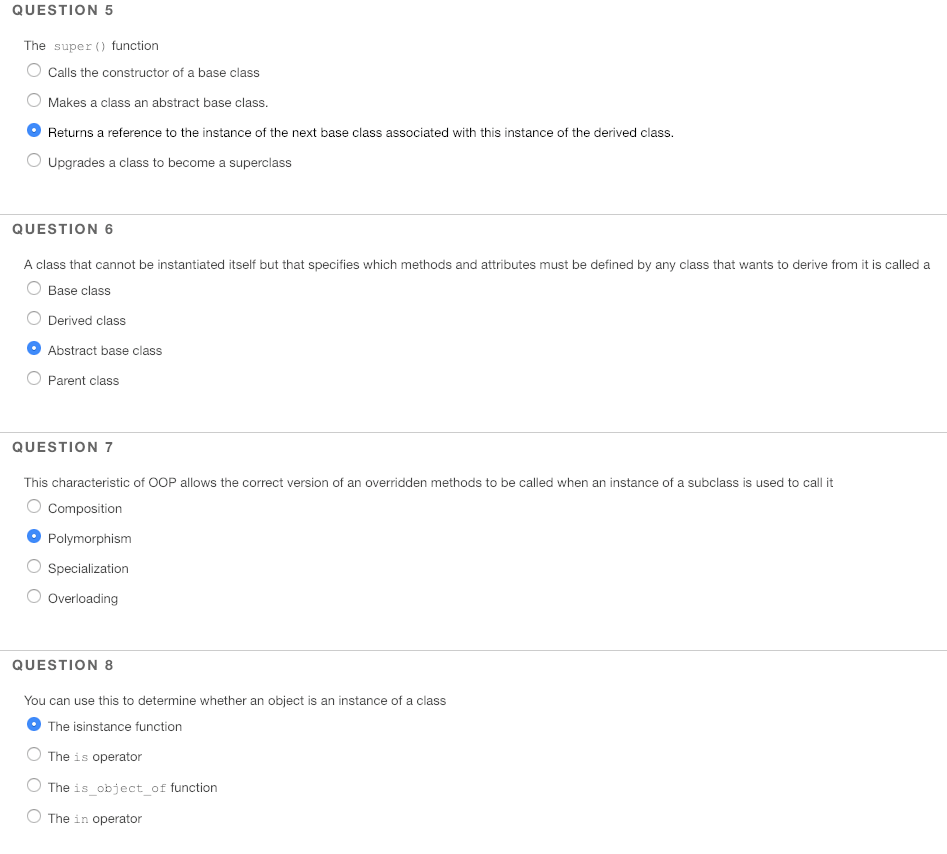 provide explanation? QUESTION In Python, all classes derive from which base class?