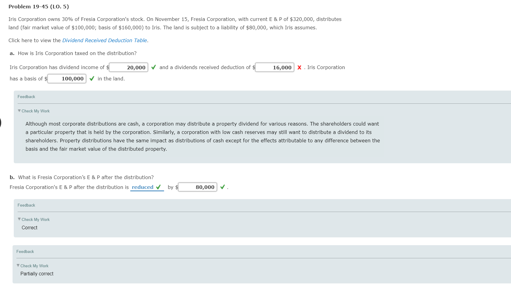 please can you help me solve this Problem 19-45 (LO. 5) Iris