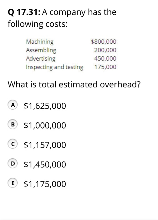 B $1,000,000 $1,157,000 D $1,450,000 E) $1,175,000 Q 17.31: Sip Healthy Company