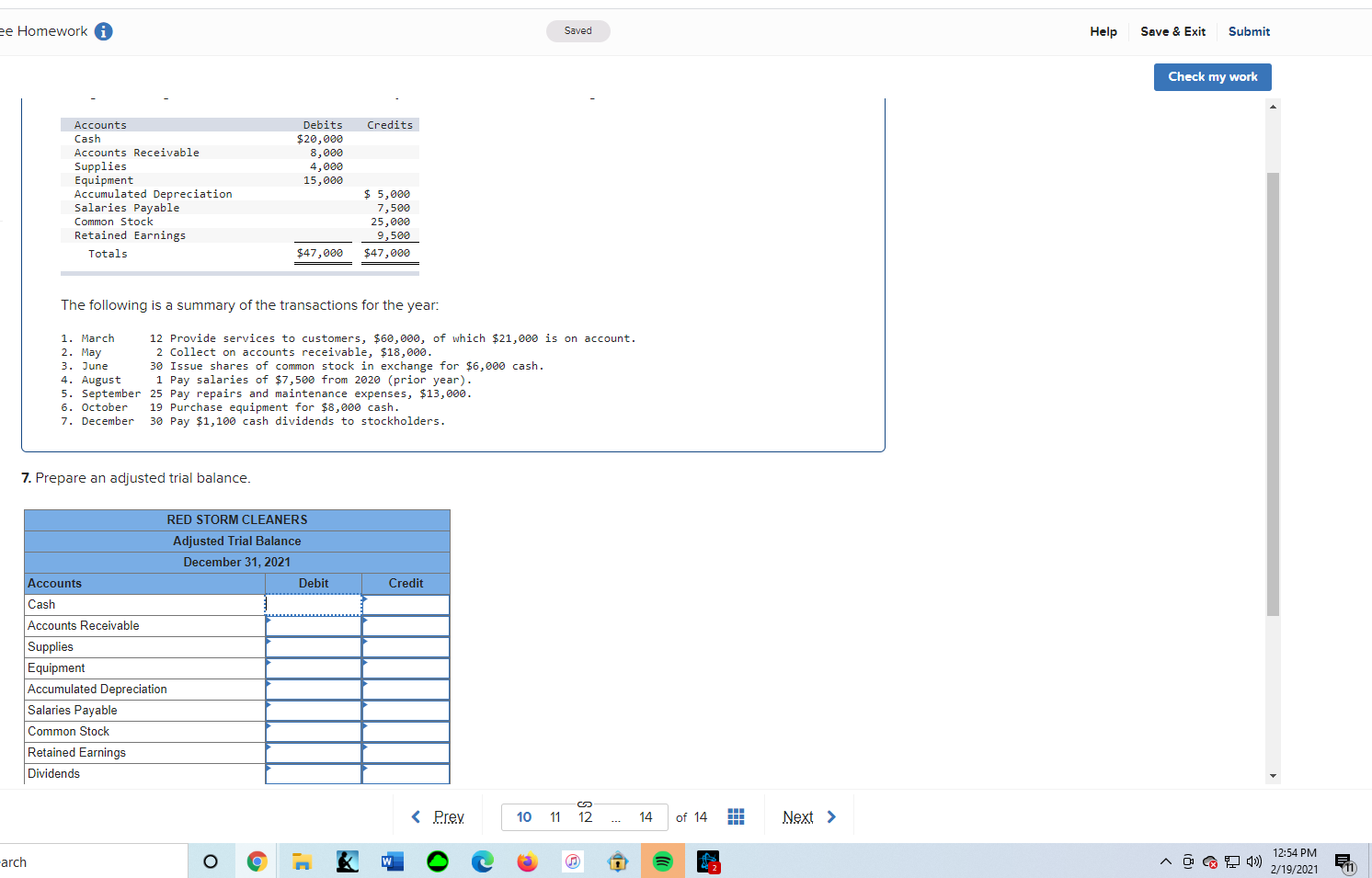 ee Homework Saved Help Save & Exit Submit Check my work