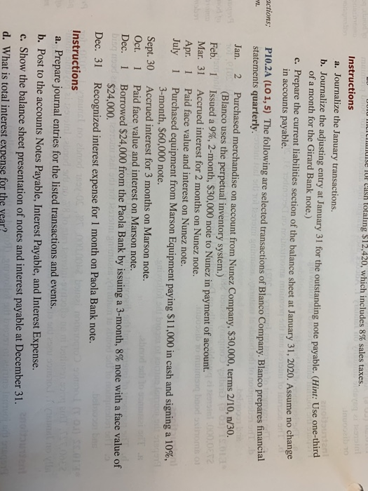 the bonds. b. Prepare the adjusting entry to record the acrual of