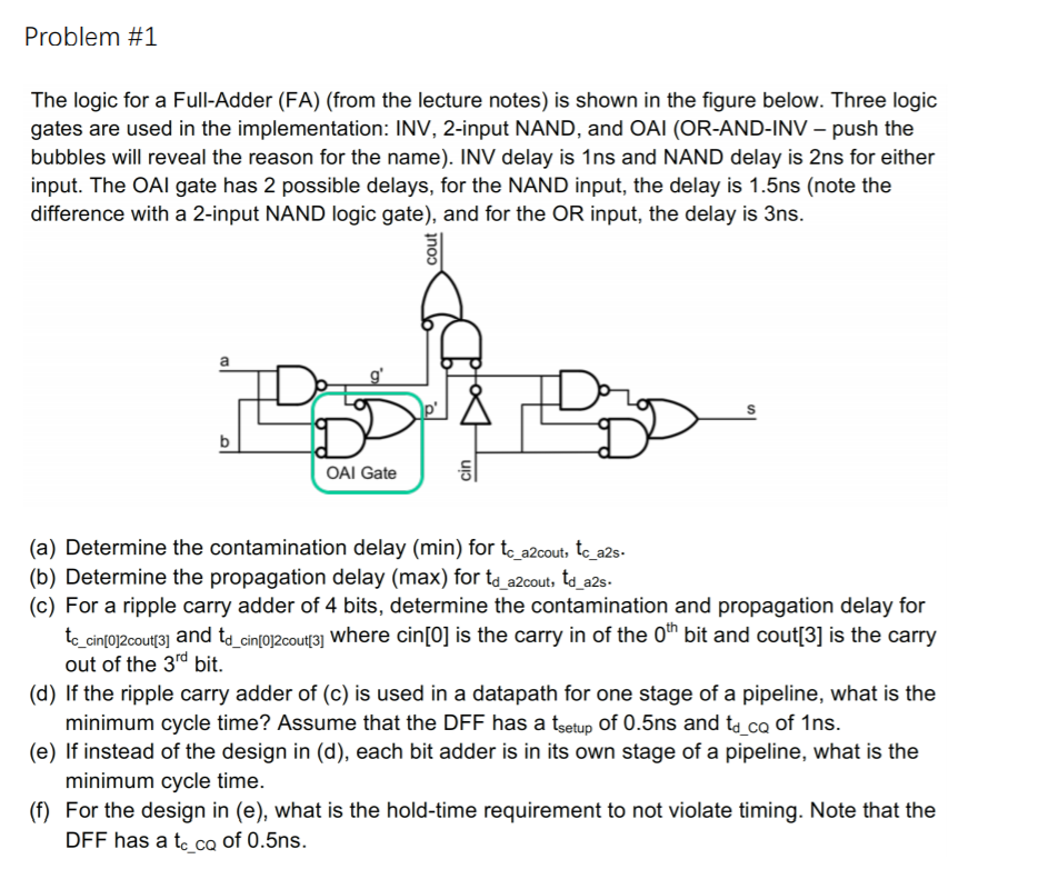 can you please solve part (e) and (f)? Problem1 The logic for
