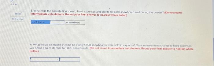 is for the quarter ended December 3 ! Required: 1. Prepare a