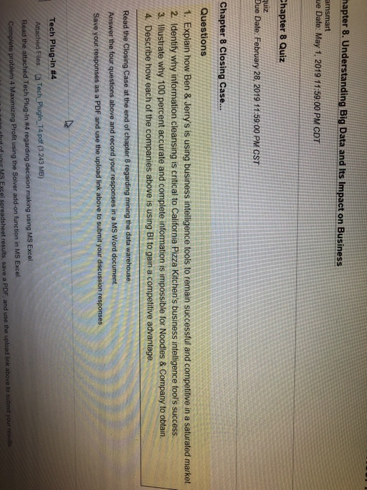  I answer 1-4. hapter 8. Understanding Big Data and Its Impact