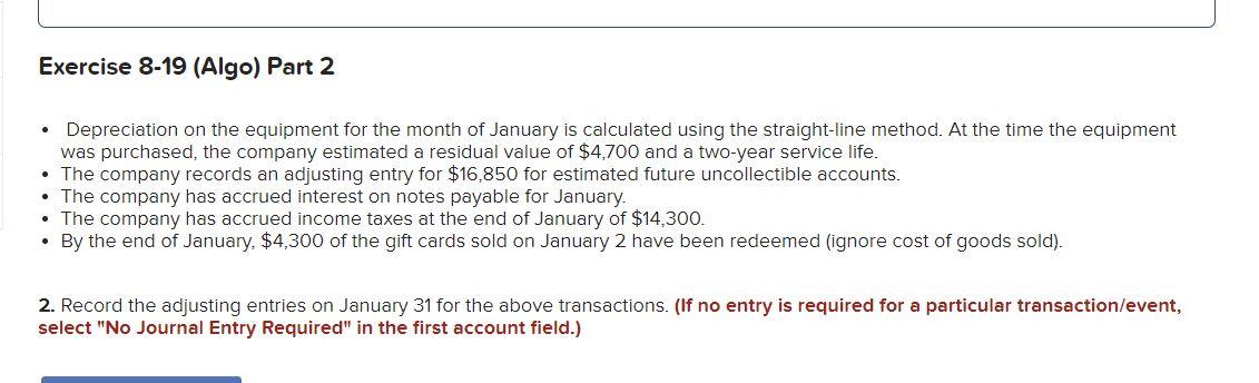 question for this accounting assignment. Please show work! Thank you! Required information