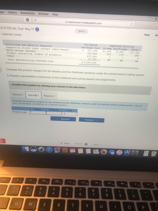 Pathfinder. Data concerning these two product lines appear below materials per unit