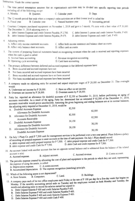  please answer 5 to 13 A Mothe r s Calendar year