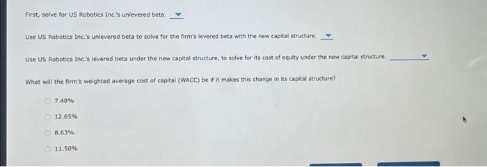 capital structure. Universal Exports inc. has gathered the following financial information to