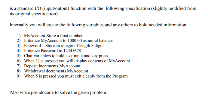 a Deposit 3) Make a Withdrawal 4) Change Password 5) Exit Please