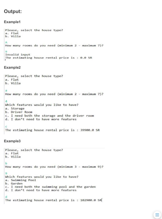 (including the tax). The program should ask the user to select the