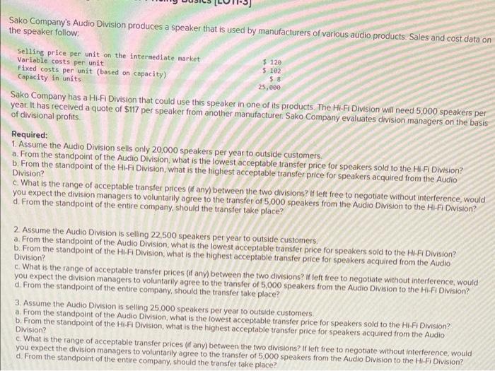 please help! Need answer 2A&B and 2c! 120 FOR LOWEST ACCEPTABLE TRANSFER