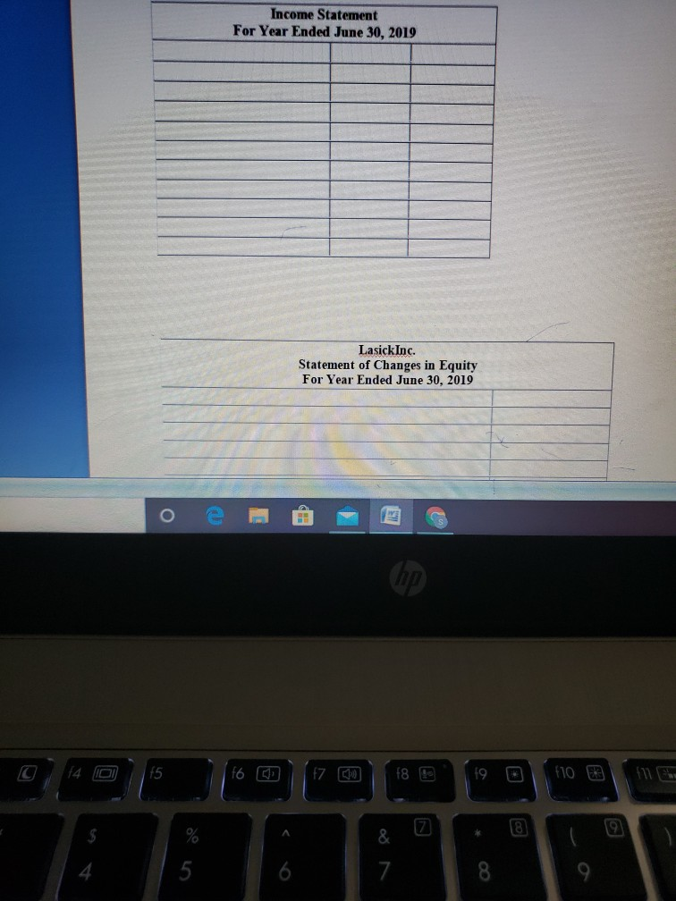 Breakout Mame Co, prepare the income Statement, the Statement of Changes in